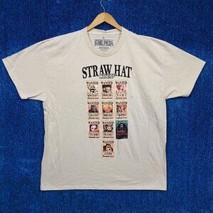 Straw Hat Crew Dead or Alive Wanted Posters One Piece Tee 2X